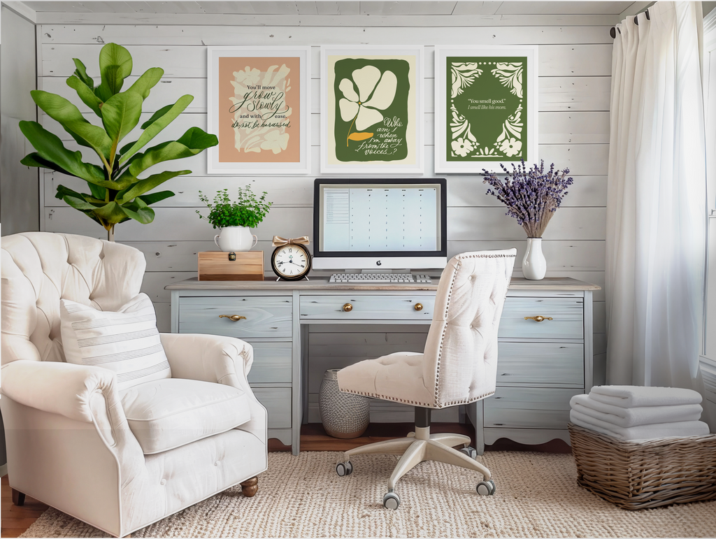 Burned Out Toddler Mom Art Collection || Tech-free Mindfulness Art Prints for Working Moms